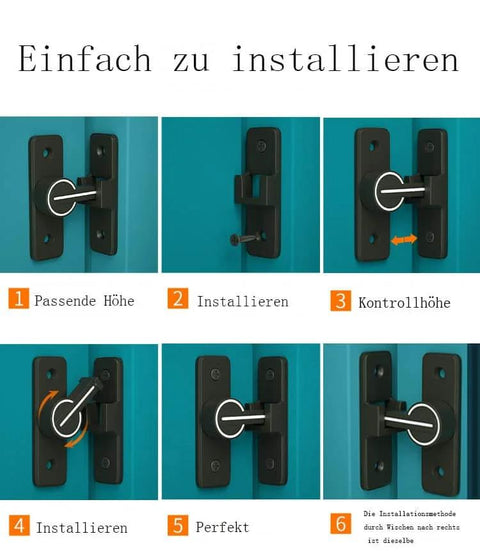 Installation steps of Keyless 90 Degree Barn Door Lock Hardware With Night Light Mode Heavy Duty Zinc Alloy Matte Black Gate Latch