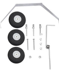 Aluminum Main Landing Gear Wheel Kit For RC Airplane Cessna 182 55mm Wheel, including hardware and components