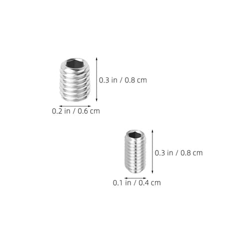 18-Piece Refrigerator Door Handle Screw Kit Stainless Steel Replacement Set For Easy No-Fuss DIY Fixes, Corrosion-Resistant Fridge Handle Screws, Fits Common Door Handles W11366418 shown with 0.3 in screws