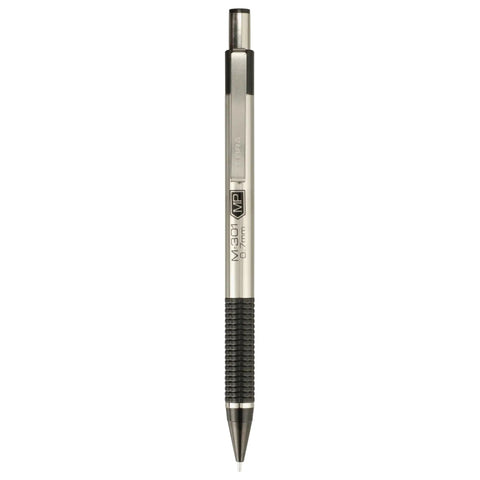 Heavy Duty 0.7Mm Mechanical Pencil Two Pack with stainless steel barrel and rubber grip for note taking and sketching.
