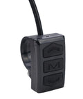 Close-up of black 5-pin controller for Versatile LCD Display Meter Panel For Electric Bikes And Ebikes Ride Ready