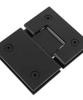 304 Stainless Steel Shower Door Hinges 180 Degree Glass Clamp For Frameless Bathroom Doors Matte Black Heavy Duty Glass Hardware