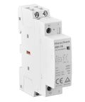 Household AC Contactor HSR1-16 16A 2 Pole 2NC With 24V DC Coil front view on white background