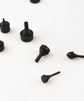 Go-To Heavy-Duty Rubber Bumper Kit For Cars And Trucks - 160-Piece Black Bumper Stopper Assortment, close-up of various sizes