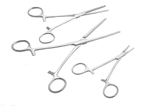 Ultimate 6 Piece Hemostat Set Versatile Locking Clamp Pliers For Hobby Tools Electronics Fishing And Taxidermy in stainless steel