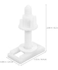 10 Piece Toilet Seat Bolt Kit With Plastic Screws Nuts And Washers For Universal Toilet Lid Fit, Durable ABS part with dimensions