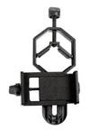 Universal Smartphone Adapter For Telescope Binoculars And Spotting Scopes Lets You Capture High Quality Photos And Video Through Your Eyepiece With A Durable Metal Body Compact And Travel Ready, showing front view of adapter with clamp open.