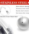 Close-up of stainless steel zip tie design features from Beefy Metal Zip Tie Gun Kit With 100 Stainless Steel Zip Ties