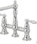 Solid Brass Kitchen Faucet With Side Sprayer, Deck Mount, Polished Chrome Finish, No Drip Ceramic Disc Cartridge, 1.8 GPM At 60 PSI