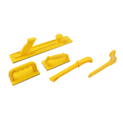 Pro Grade Five Piece Push Block Set For Woodworking Safety With Angled And Offset Handles Long Standard And Narrow Push Sticks ABS