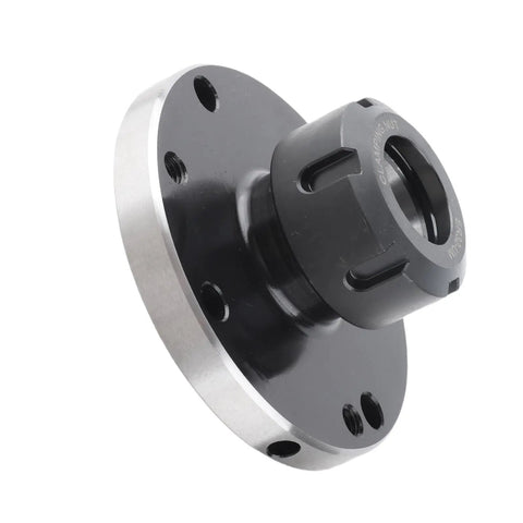 Heavy Duty ER32 Collet Fixture With Sturdy Carbon Steel Flange For CNC Lathe Milling Router Parts Accessories featuring Precision Machining and Frosted Finish Build To Handle Tough Job Sites Like a Champ, 100mm flange detail.