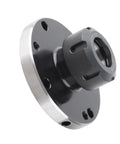Premium ER32 Collet Fixture For CNC Lathe Milling Machine, durable carbon steel with flange mount, 100mm, close-up view.