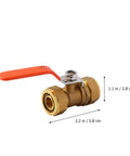 Heavy Duty Brass Ball Shut Off Valve For Water Heater Inlet Pipe Blocks Backflow With Smooth Turning Hose Barb Fit and Rock Solid Construction