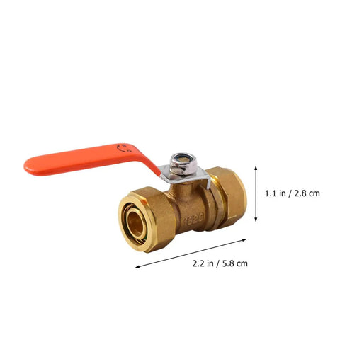 Heavy Duty Brass Ball Shut Off Valve For Water Heater Inlet Pipe Blocks Backflow With Smooth Turning Hose Barb Fit and Rock Solid Construction