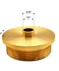 Top Shelf 5/16 Inch Brass Router Template Guide with Dead On Lock Nut Grip showcases dimensions 1/4 OD and 5/32 height.