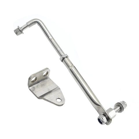 Adjustable Boat Engine Stainless Steel Steering Tie Rod Drag Link Kit 315 to 395 mm and 12.4 to 15.55 in for Beefy Durable Marine Steering Upgrades and Easy Install, stainless rod and bracket