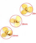 3 Blade Copper Propeller For RC Scale Boats With 3mm Shaft M3 Thread 24mm 26mm And 28mm Sizes Right Hand 26mm RH
