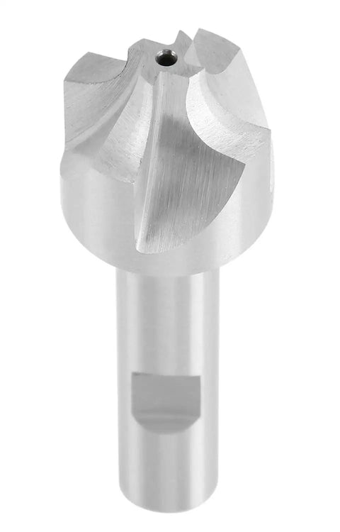 HSS Corner Rounding End Mill 1/4 Inch Radius, 1/2 Inch Shank, 1 Inch Diameter, 3 1/8 Inch Overall Length, Right Hand Cut Radius Cutter For Milling Rounded Corners In Metalworking
