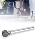 Long Shank ER Collet Chuck Holder For CNC Lathe And Milling 150mm Straight Shank ER20A150L next to CNC machine