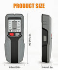 Stud Finder Wall Scanner 5 in 1-Electronic Stud Detector with LCD Display Center&Edge Detection for Wood,Metal,AC Wires,Drywall,Rebar,Pipes-Gray product dimensions 6.6cm x 16.7cm x 3.4cm