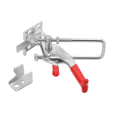 10 Pack Heavy Duty Toggle Latch Clamp 431 Type, 2000 Lbs Holding Capacity, Adjustable Latch Lock with red lever in galvanized iron