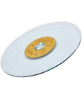 Large Glass Lazy Susan Turntable For The Kitchen Table Round Serving Tray With Ball Bearings Durable Tempered Glass Base