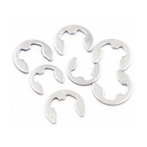 Assorted Boss Grade 304 Stainless Steel Shaft Bearing Retaining Ring Washer E Type Circlip Set M1.2-M15 for machinery