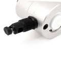 Close-up of Dual Head Nibbler Cutter Drill Attachment Set for Metal Sheets 2 Pack showing durable black-gray build