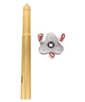 No Sweat Smoke Sensor Removal Tool With Slick Aluminum Extension Pole and silver attachment for easy ceiling installation.