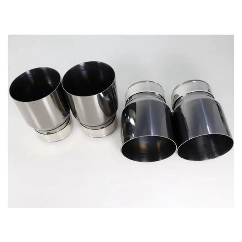 Four Piece Stainless Steel Exhaust Tips With Black Coating For BMW M2 M3 M4 Models F87 F80 F82 F83 Direct Fit Upgrade