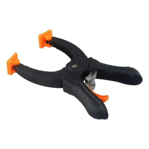 Ratcheting Hand Clamps Set With Quick Release Grip, 6 Inch And 8 Inch Jaw Openings, Heavy Duty Clamps For Woodworking And Carpentry, Pro Grade Build For Studio And Shop Projects, Strong Secure Grip, Easy One Hand Operation, Black And Orange.