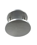 Heavy Duty Round Push Pull Door Handle Set for Double Sided Entry on Single Doors Fits 3 Inch to 5 Inch Glass Doors Aluminum Alloy Silver Finish 25x15cm Easy Install Built Tough Durability shown in close-up view