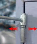 Close-up of Door Hinge Repair Kit 14 to 25mm Alignment and Adjustment Tool for Sagging, Sticking, and Misaligned Doors in use.