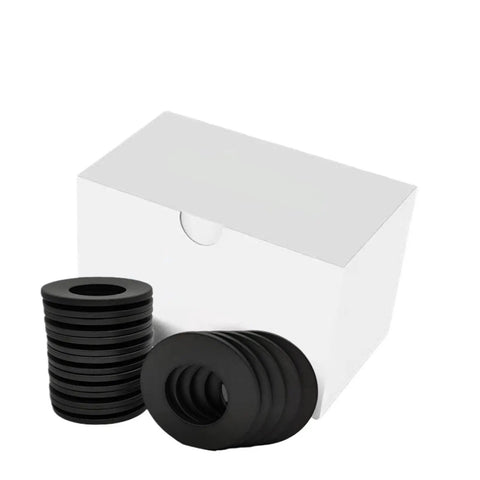 1000 Piece Bulk Pack Of Heavy Duty Disc Spring Washers Featuring Rock Solid Preload And Noise Reducing Flex For Tough Applications And Hassle Free Mechanical Upgrades Measuring 12 Millimeters in a box with stacked washers.