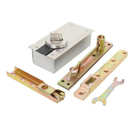 Hidden Pivot Hinges For Heavy Duty Wood Doors Bookcases And Secret Doors With 360 Degree Rotation And Beefed-Up Strength Load Up To 661 Lbs, parts set view