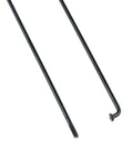 Close-up of Black Stainless Steel Spokes Set 127Mm 12G 2.5Mm with 14Mm Nipples, showing threaded and bent ends for bikes.