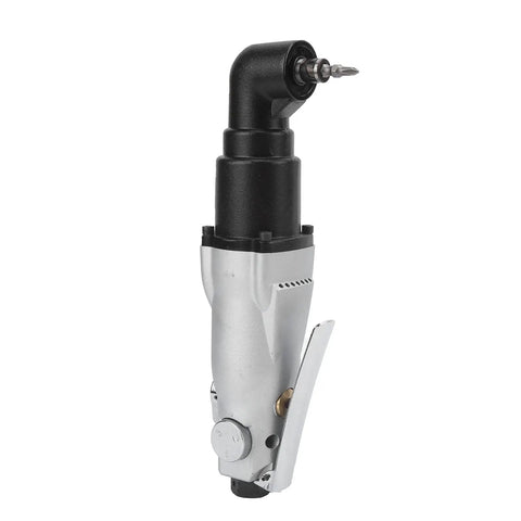 Pro Industrial Grade Badass Air Powered Impact Wrench Featuring Ultra Rugged Dual Hammer Operation And Smooth Speed Tuning For Intense Shop Work and Reliable Screw Fastening with a sleek silver and black design.