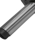 MT4 bullnose live center with 75-degree Morse taper; silver cylindrical shaft and black nose tip (side view)