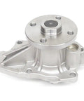 Engine Water Pump For Toyota Rav4 And Camry 2001 Through 2009 Models Featuring 2.0L I4 And 3.5L V6 Engines, silver metal component.