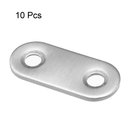 10 Pack Repair Plates 37mm By 16mm Flat Mending Brackets Connector For Wood Metal Furniture DIY Projects Silver Tone Heavy Duty