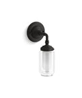 Artifacts Single Sconce With Dope Clear Glass Shades And Inner Frosted Diffusers For Reduced Glare Downlight Only Install E26