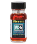 VC-5 High Strength Red Thread Locker Reusable Adhesive For Non-Ferrous Metal Plastic Plating Wood 1.01 Fl Oz Bottle