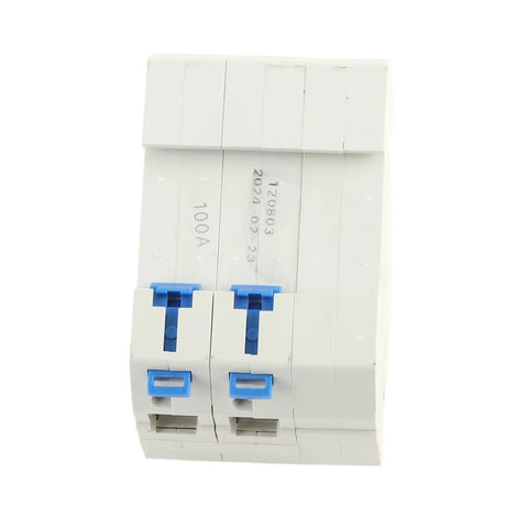 Smart Circuit Breaker 2P 100A AC220V with Built In Antenna and Flame Retardant Shell, compact size, front view