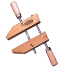 12 Inch Wood Hand Screw Clamp with Cold Drawn Steel Spindles, swivel nuts, and large hardwood handles for comfort and torque