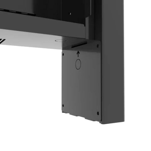 Close-up of the heavy duty 55 inch outdoor portrait kiosk digital signage enclosure, showcasing the backing panel design.