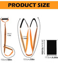 Dimensions of Two Pack 60 Inch Deer Drag Rope With 59 Inch Dual Harness Reflective Shoulder Straps And Storage Bag