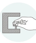 Illustration of a hand using a Micro Stubby Reversible Screwdriver With Double Ended Phillips 2 And Slotted Bit 42mm in tight space