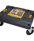 Heavy Duty Rolling Tool Carrier Dolly, Stackable Professional Storage Case With Smooth Glide Casters, Mobile Worksite Organizer, Lugs Hardware Across Shop Floors Without Breakin A Sweat, Handles Up To 220 Lb - black with wheels