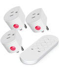Wireless Remote Control Outlet for Christmas Lights, Mini Remote Light Switch 10A 1200W, Long Range Up To 130 Ft, Easy Wall Switch