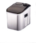 Compact Countertop Ice Maker That Chills Water Hella Fast For Crush Ready Cubes In Minutes Sleek Stainless Body easy to clean design